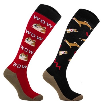 Asymetryczne skarpety podkolanówki, wow 31-34