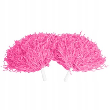 POMPON TANCERKI CHEERLEADERKI RÓŻOWY 2 SZT