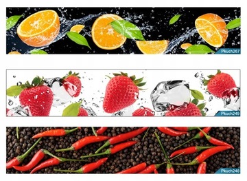 Моющиеся фотообои для кухни ЛАМИНАТ 400х60 разные