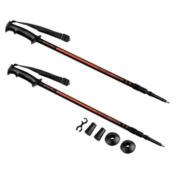 Kijki trekkingowe Spokey Ekvilibro czarno pomarańc