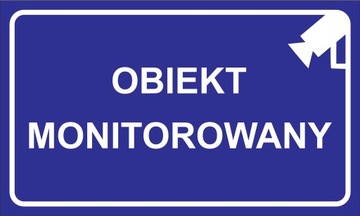 TABLICZKA PCV OBIEKT MONITOROWANY tabliczka info