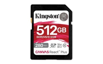 Kingston Technology Canvas React Plus 512 GB SDXC UHS-II Klasa 10