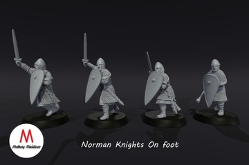 Norman Knights on Foot 1 Normańscy Rycerze Pieszo