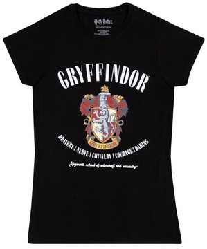 Czarna koszulka t-shirt Gryffindor Harry Potter XS