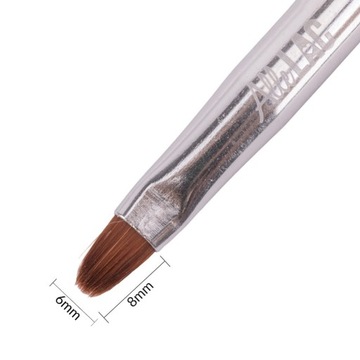 AlleLac Кисть для геля №6 Единорог Овал 8 мм