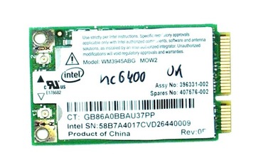 karta WiFi INTEL a/b/g HP nc6400 6910p C300 C500