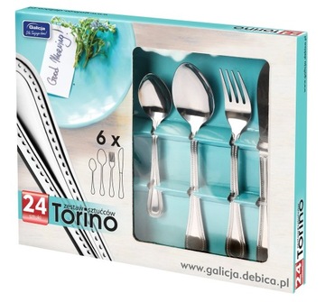 GALICJA2337 - ZESTAW SZTUĆCÓW TORINO 24 ELEMENTY