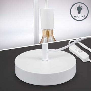 НАСТОЛЬНАЯ ЛАМПА - РЕТРО - БЕЛАЯ - СПАЛЬНЯ - 1xE27