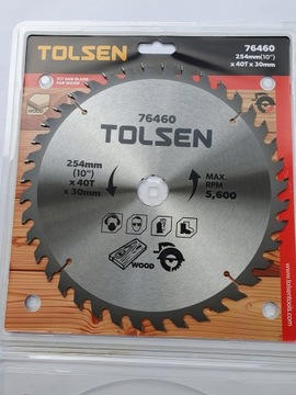 TOLSEN PIŁA TARCZOWA DO DREWNA 254MM 40T
