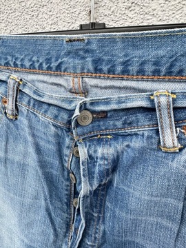 Levis 501 błękitne niebieskie spodnie jeansowe W38 L32