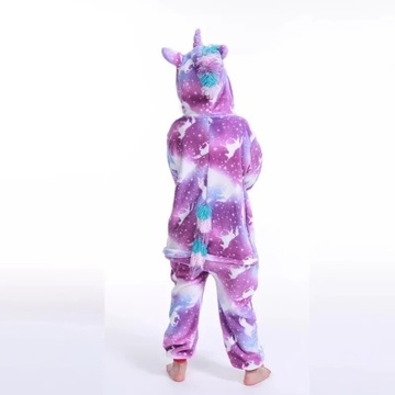 JEDNOROŻEC PIŻAMA onesie (kombinezon) wielokolorowy rozmiar 120 cm