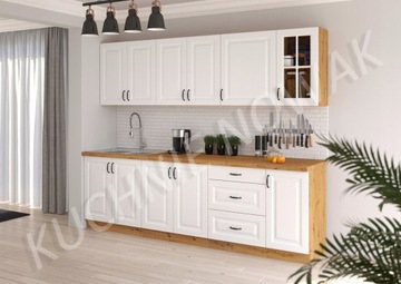 STILO Кухонная мебель МДФ 240 CM белый матовый