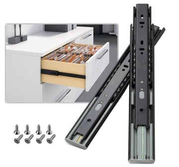 AOLISHENG 1 para prowadnic do szuflady A45-5P 45mm x 300mm x 17 mm