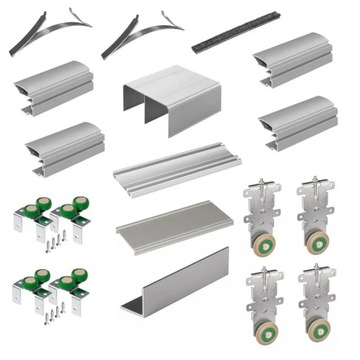 Okucia do drzwi przesuwnych Sevroll Alfa 3,0m 2D System Przesuwny do Szafy