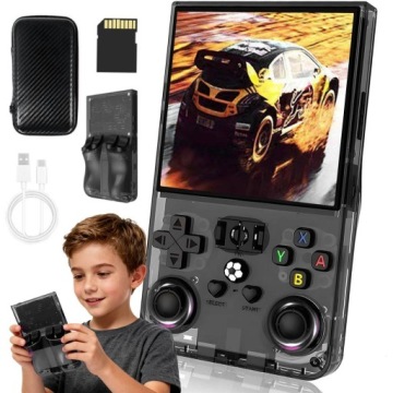 Přenosná Mobilní Retro Herní Konzole 18000 Her Ips 3,5" 64GB Černá
