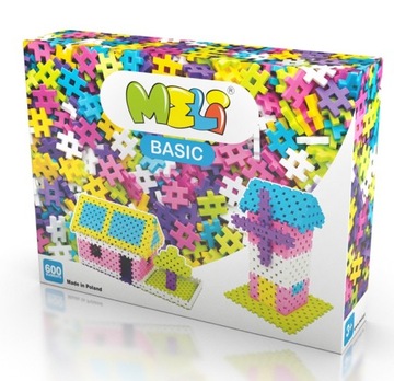 KLOCKI KONSTRUKCYJNE WAFLE MELI BASIC PINK 600EL.
