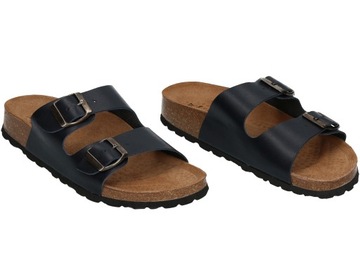 ТАПОЧКИ ЗДОРОВЫЕ ПРОФИЛИРОВАННЫЕ ЖЕНСКИЕ, ТЕМНО-СИНЯЯ КОЖА