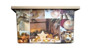 OZDOBY ŚWIĄTECZNE 100SZT LAMPKI LED + SKRZYNIA !!!