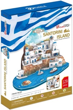 Puzzle 3D Cubic Fun XXL 129 el. WYSPA SANTORINI