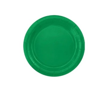 Talerzyki papierowe zielone 18cm urodziny zielony