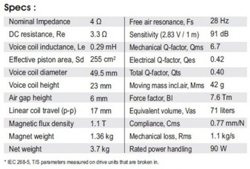 Динамик SB Acoustics Satori WO24P-8 9,5 дюйма, 4 Ом