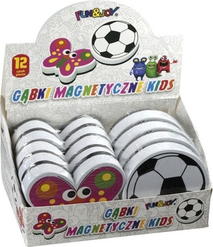 Gąbka magnetyczna do tablic kształty mix wzorów FUN&JOY