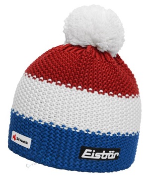 Теплая зимняя шляпа Eisbar Star Pompon Mu Fra France Wool Merino