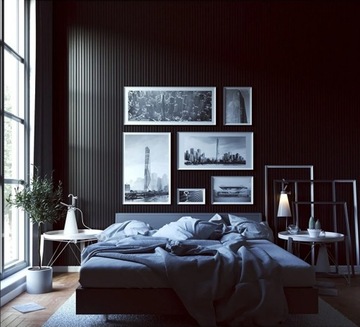 HIT Gotowe Czarne LAMELE MDF 301 Lamel AGT M 280cm