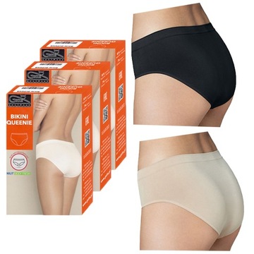 GATTA BIKINI bezszwowe figi QUEENIE, 3-pak, M