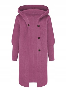 CIEPŁA ALPAKA PŁASZCZ NARZUTKA WEŁNA KOLORY WRZOSOWY