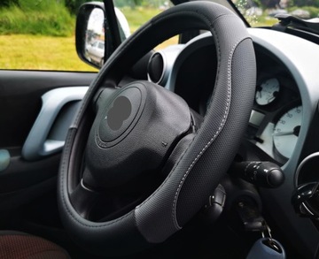 Чехол, чехол на руль, черно-серый, наружный диаметр. 37-39 см. БЫВШИЙ