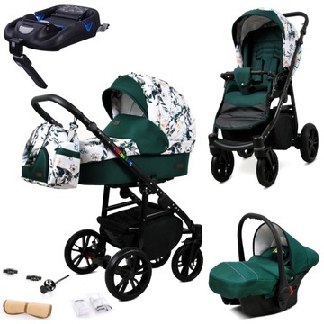 Wózek 4w1 dziecięcy BabyLux ColorLux + baza Isofix