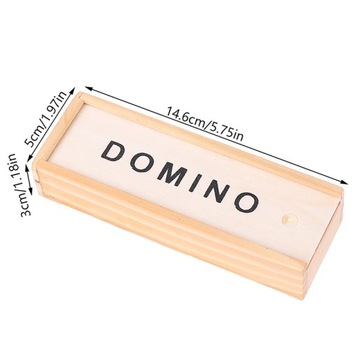 DREWNIANE DOMINO DLA DZIECI Z ETUI KLOCKI DO PRZEWRACANIA GRA DREWNA TANIE