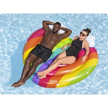 BESTWAY Плавающий остров Радуга 43722