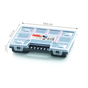 Коробка-органайзер с отделениями 19,5 х 15,5 х 3,5 см.