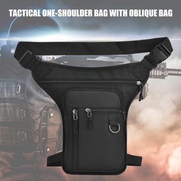 Поясная сумка Сумка для ног для отдыха на открытом воздухе Водонепроницаемая черная