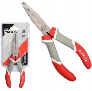 КОМБИНИРОВАННЫЕ ЩИПЦЫ YATO С ПЛОСКОЙ ВЕРШИНОЙ 160 ММ УГЛЕРОДЕЖНАЯ СТАЛЬ YT-2029
