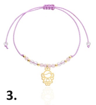 Браслет с ангелом, натуральные камни, ПРИЧАСТИЕ, КРЕЩЕНИЕ, ГРАВИВА