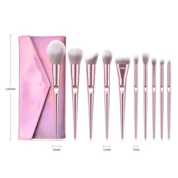 Набор кистей для макияжа Professional Brushes, 10 шт., футляр
