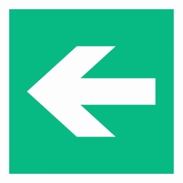 Znak naklejka Kierunek wyjścia ewakuacyjnego 15x15