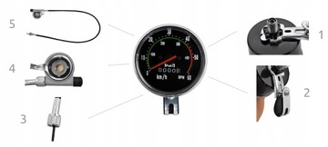 Велокомпьютер в стиле ретро без батареи, водонепроницаемый, XL