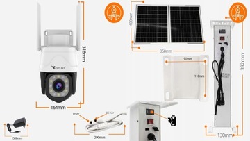 Kamera Z17 Pro ORLLO 4K 8MP SIM LTE 5xZOOM+PANEL SOLARNY+KARTA 128+zasilacz