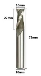 Frez 10x10x22x72mm 2f HSS-AI cnc