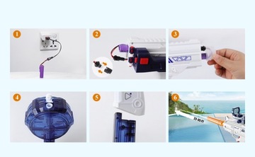 ELEKTRYCZNY PISTOLET NA WODĘ NADAJE SIĘ NA BASENY I IMPREZY