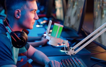 Игровой микрофон MAONO USB RGB для геймерского стримера ПК PS4/5 + поп-фильтр