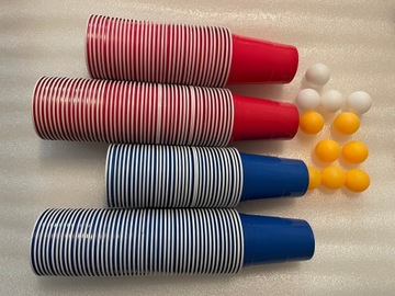 Beer Pong Game Beer Pong Big Set 172 больших чашки и 11 мячей