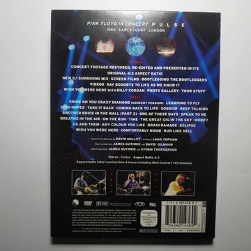 Буклет Pink Floyd Pulse 2xDVD NM PERFECT