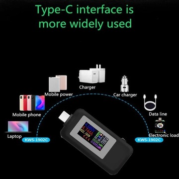 USB Type C Измеритель напряжения Амперметр