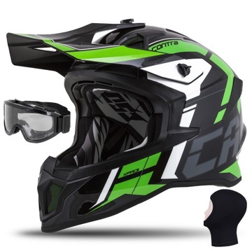 CASSIDA SOS KASK MOTOCYKLOWY CROSS WŁÓKNO KOMPOZYT