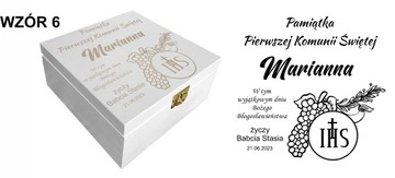 Подарочная коробка, белое причастие, гравировка, сувенир, имя, сувенир причастия